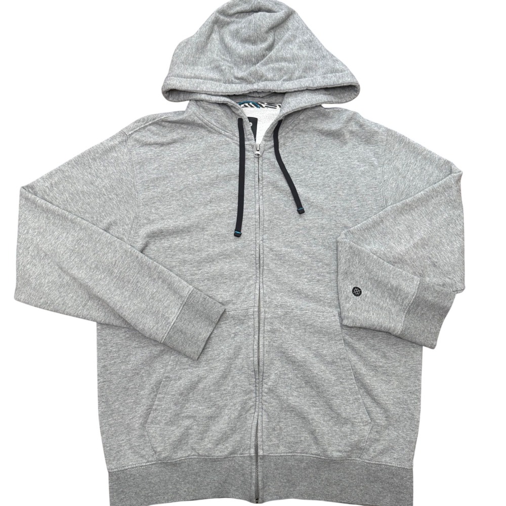 Stance Full Zip Hoodie Mens Small Gray Butterblend Soft Fleece Logo Sweatshirt